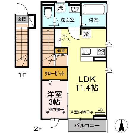 サン・ルミエール　Ｂ 間取り図