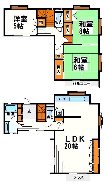 若葉町戸建 間取り