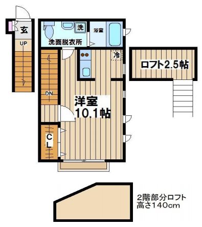 ラネージュ烏山Ⅰ 自社管理物件 間取り