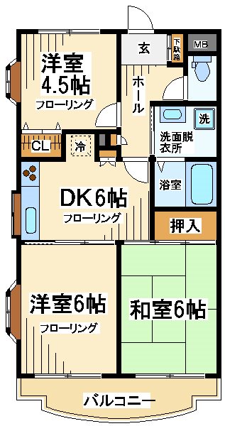 ヴェルディ南烏山　当社管理物件 間取り