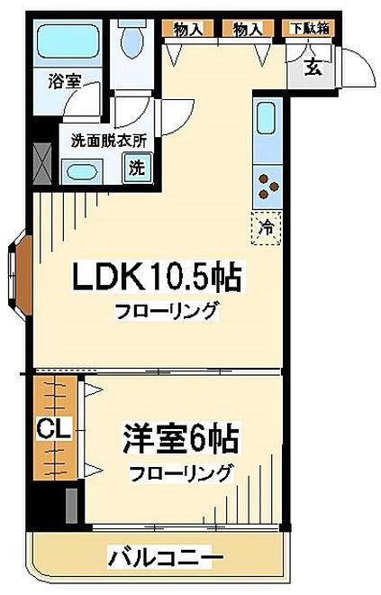 メゾンドラフィーネ宮下 202号室 間取り