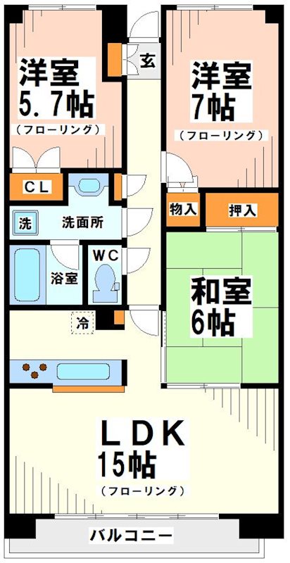 つつじヶ丘エクセルハイツⅢ 間取り