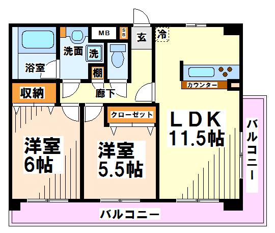 アヴニール小澤 弊社管理物件 間取り