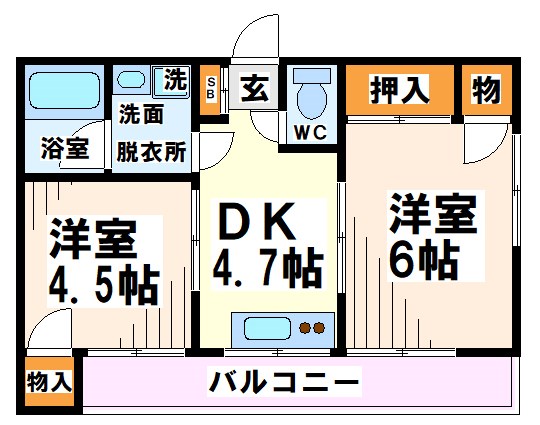谷中ハイツ 間取り
