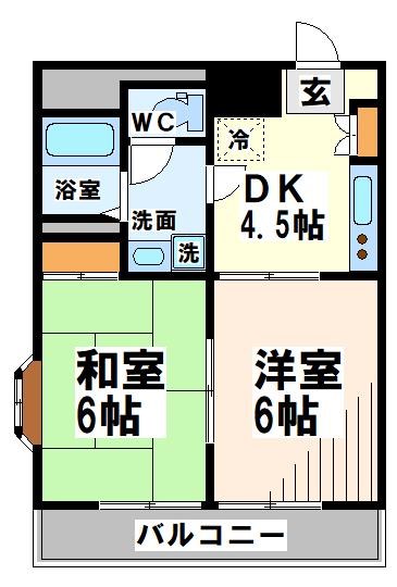 四谷マンションA　当社管理物件 間取り