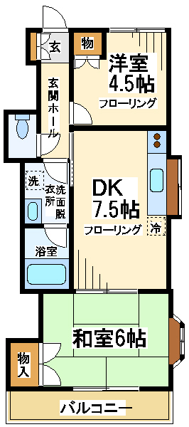 大橋壱番館 間取り
