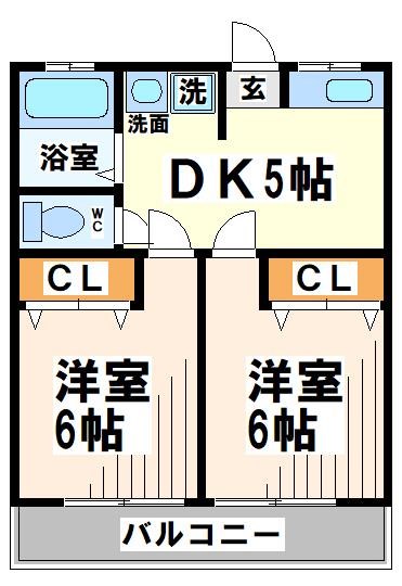 HAKUBA 203号室 間取り