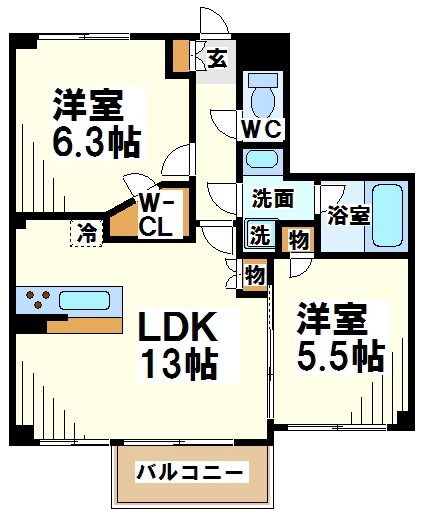 グラーレバイロイト   間取り