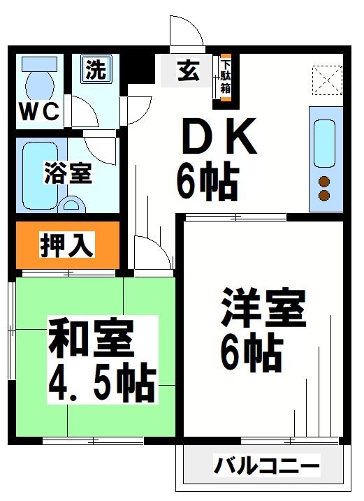 武蔵ハイツⅠ 間取り図