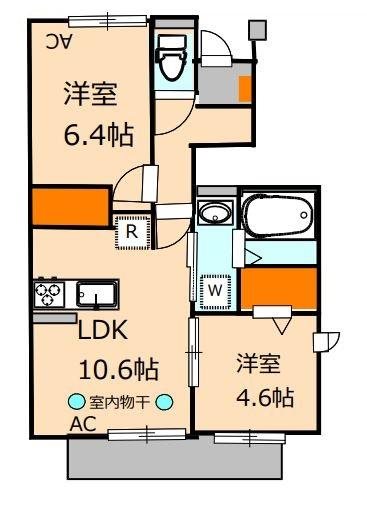 Saint Clair（サンクレール）B 間取り図