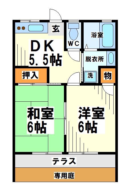 ヒカリハイツⅡ   間取り