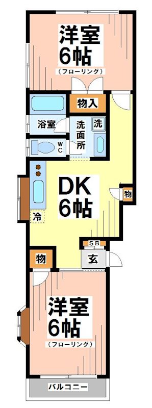 ハイフラット赤堤  間取り