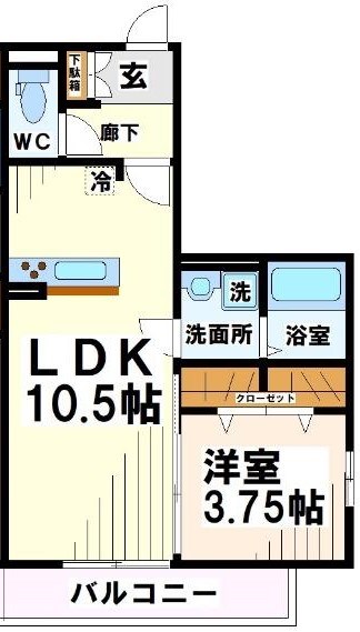 Ｌｏｕｌｏｕ　ＭＳ（当社管理物件） 間取り