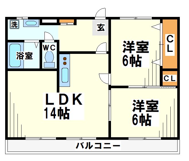 パレススメールB 間取り
