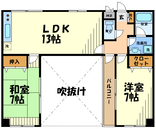 ガーデンカラー丸井  間取り図