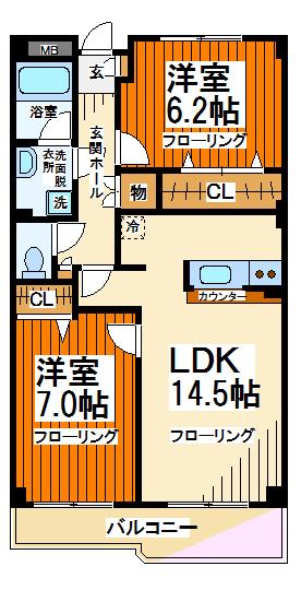 パルティール 4060号室 間取り