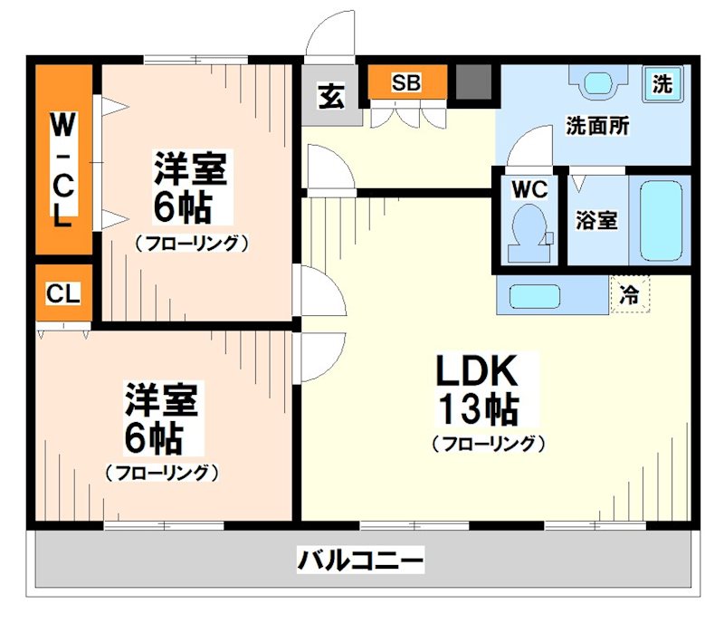 パレススメールB 間取り