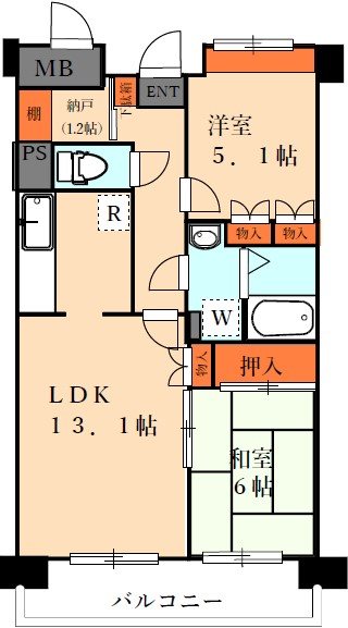 リヴェール烏山 間取り図