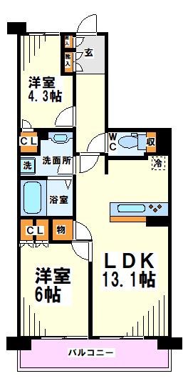プラウド府中セントラル 間取り