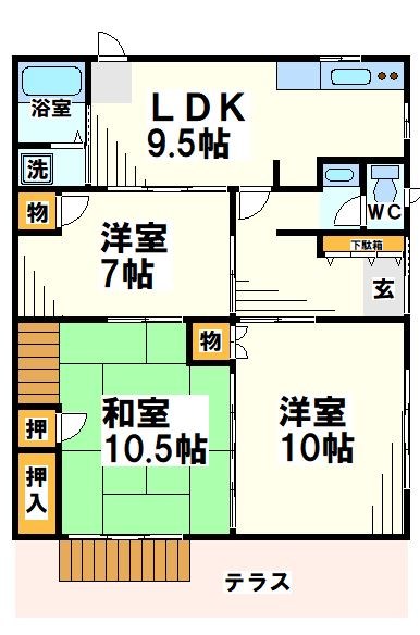 ハイムササキ  間取り