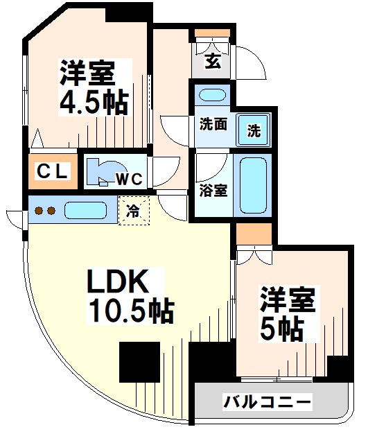 401号室 間取り