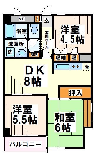 プレステージ府中 間取り図