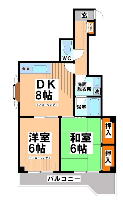 ツインコーポ細田A   間取り図