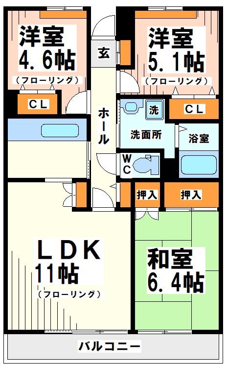 グリシーヌ高井戸 間取り