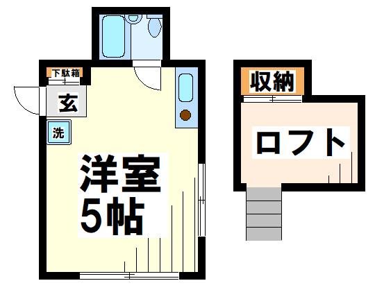 新武蔵野台ハイツ　【東京外国語大学受験生事前予約可能物件】 間取り図