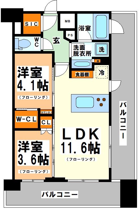 ザ・パークハビオ上北沢 間取り図