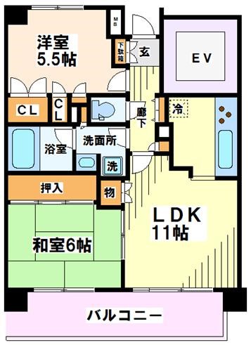 上北沢南パークホームズ 間取り図