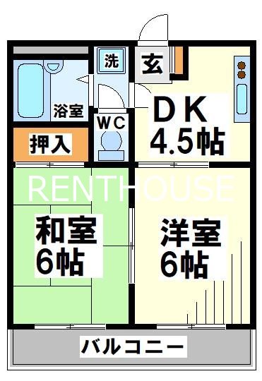 四谷マンションＢ　当社管理物件 間取り