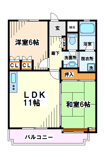 V・スクエアスギタ  間取り図