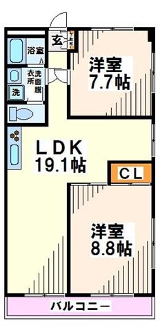 花岡マンション 間取り図