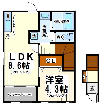 大鈴樹Ⅲ（オオベルジュ） 間取り図