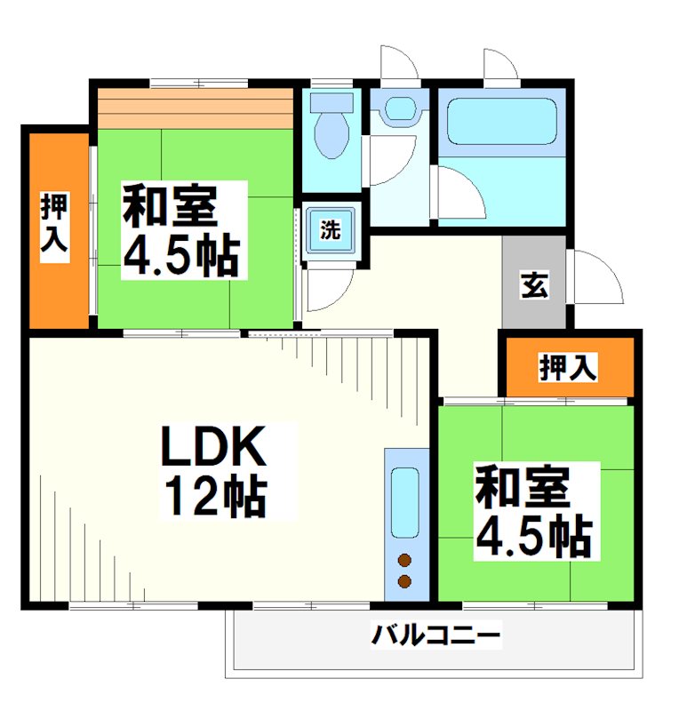 車返団地1街区5号棟     間取り