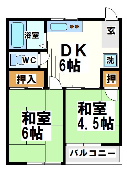 第二熊沢コーポ  間取り図