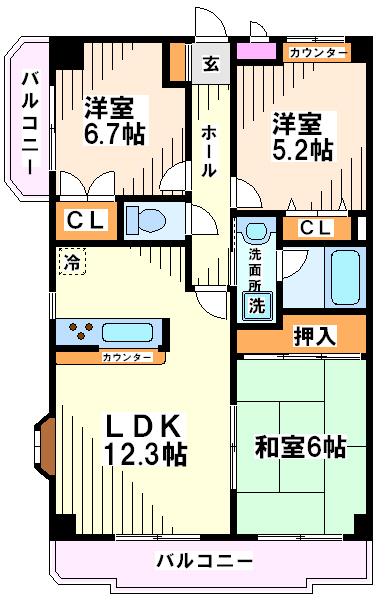 エステージ世田谷仙川 間取り図