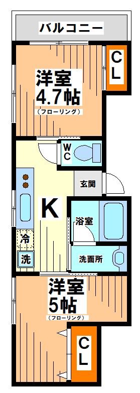 クレスト南台   間取り図