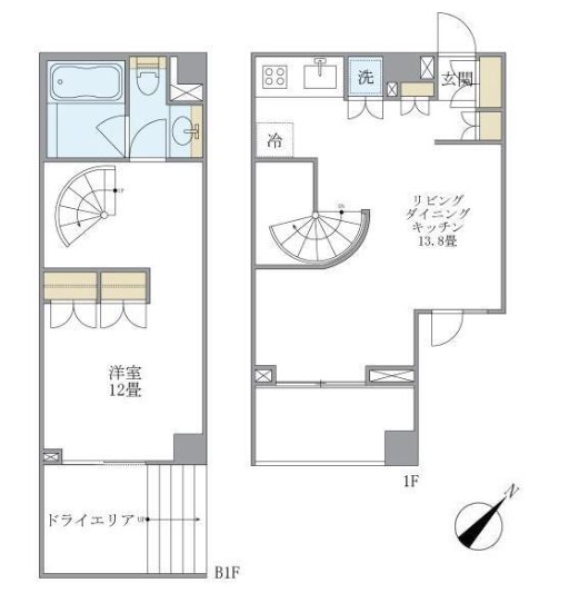 ブリリアイスト代々木上原 間取り図