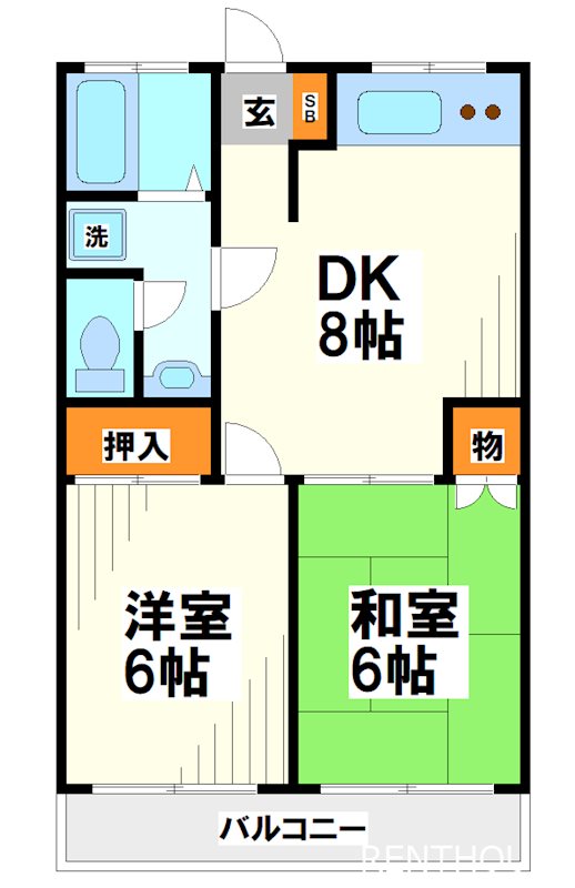 カネマツハイツⅡ   間取り図