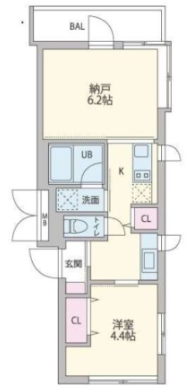 クーカイテラス代田橋  間取り図