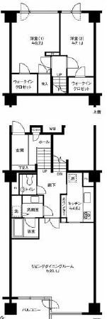 参宮橋マンション  間取り図