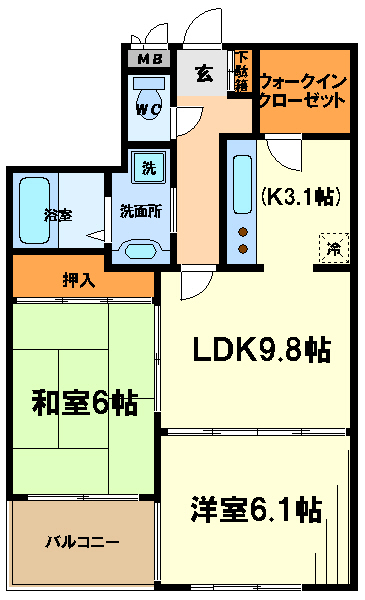 ルヴェルト調布  間取り