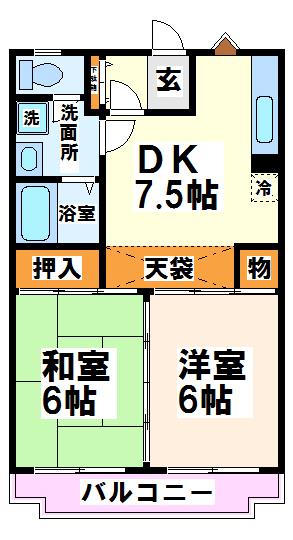 パルファンヴェール 間取り図