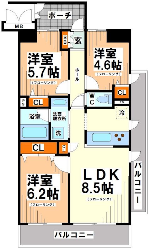 プレジール笹塚 間取り図