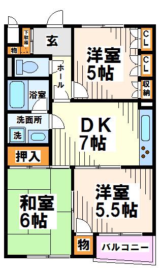 アベニール桑田  間取り図