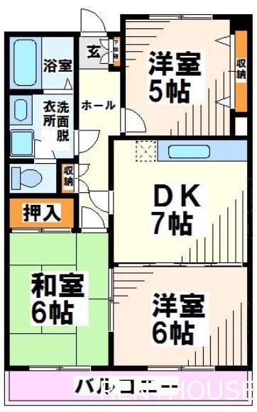 第一市川マンション  間取り図