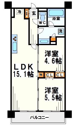 リビオつつじヶ丘タワーレジデンス  間取り