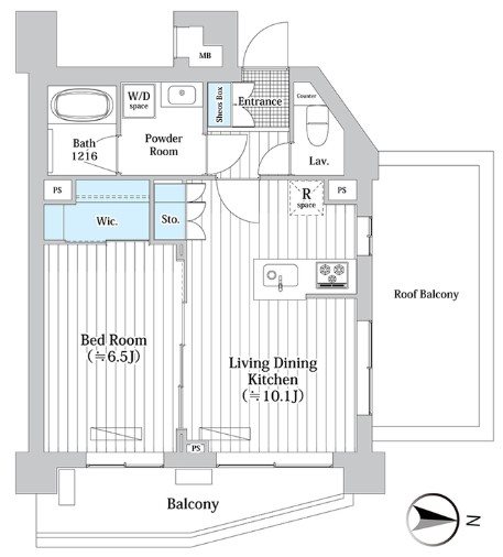 プレール・ドゥーク新宿West 間取り